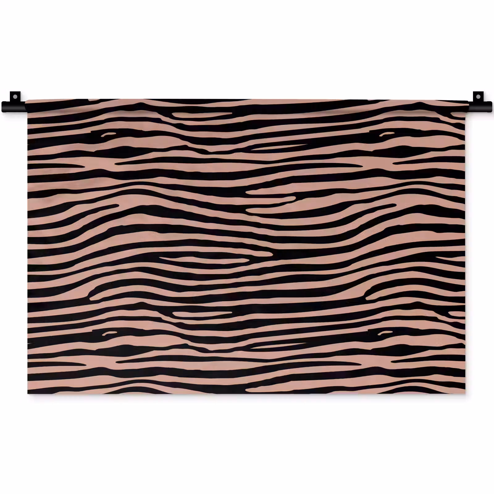 Wandkleed - Strepen - Roze - Bruin — 1