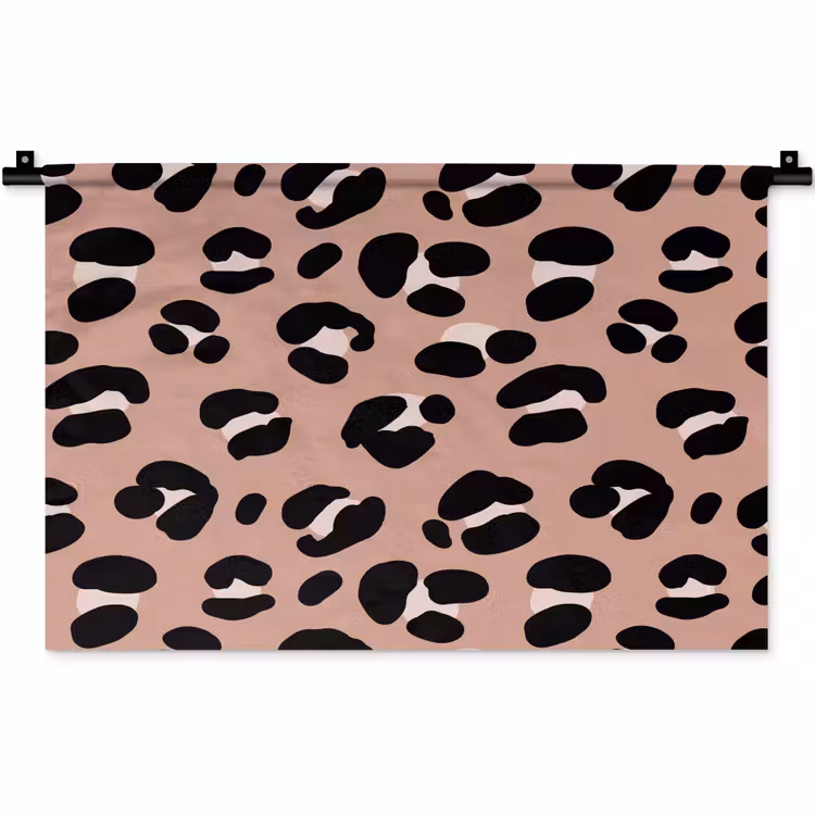 Wandkleed - Luipaard - Vlekken - Beige - Roze — 1