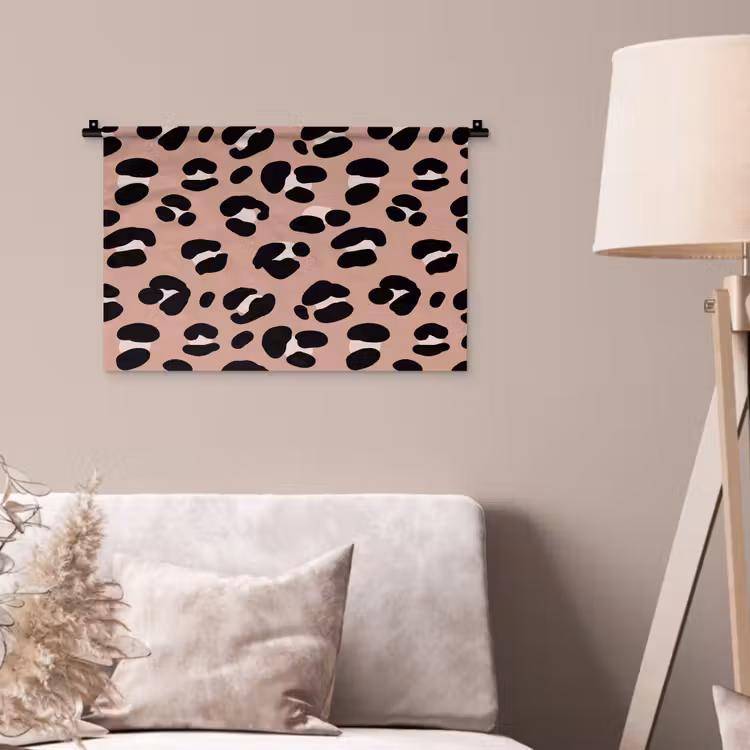 Wandkleed - Luipaard - Vlekken - Beige - Roze — 2