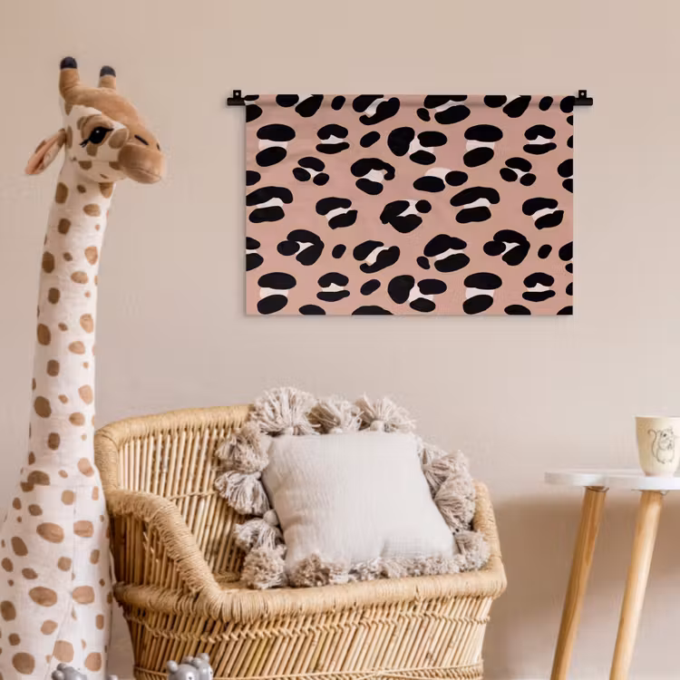 Wandkleed - Luipaard - Vlekken - Beige - Roze — 5