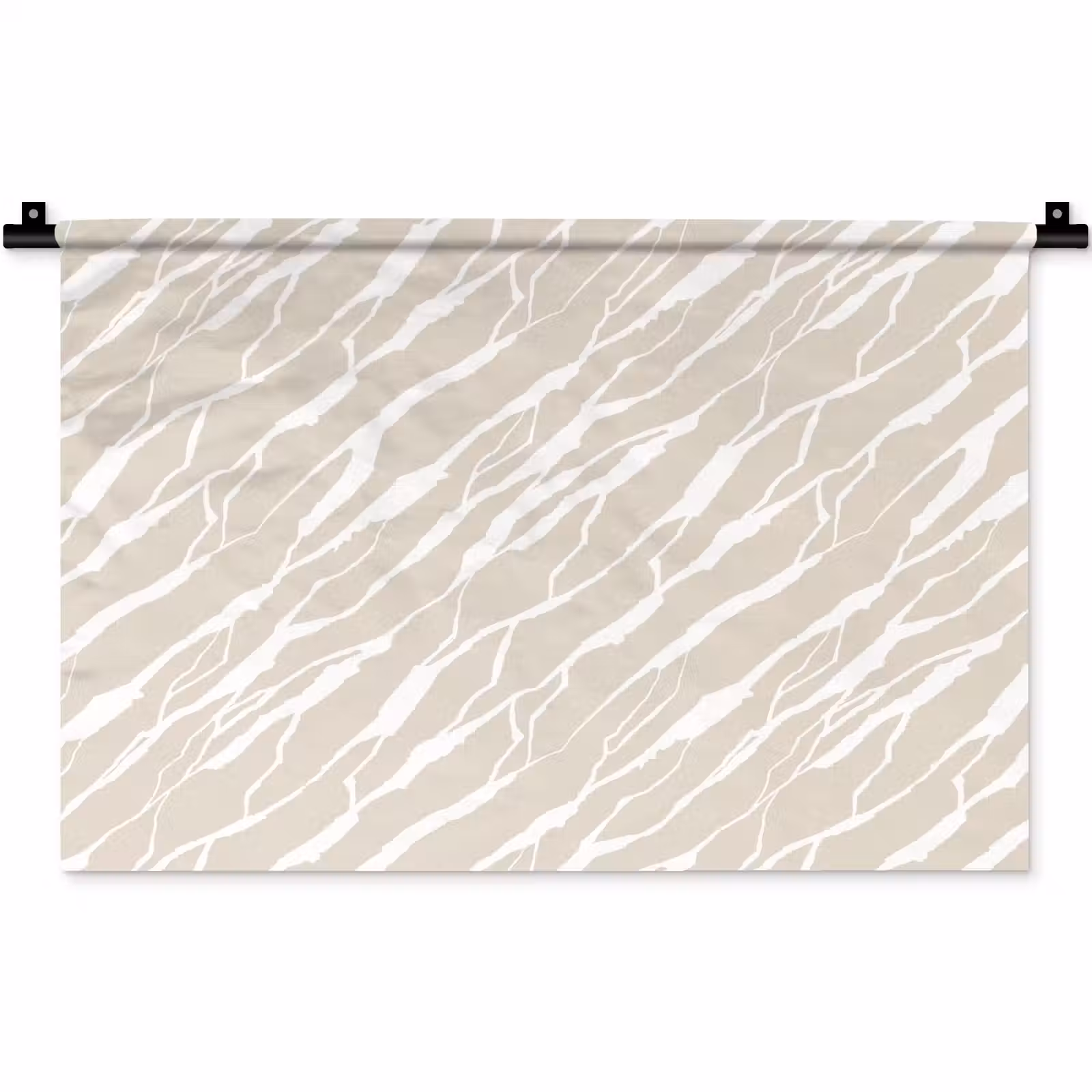 Wandkleed - Beige - Wit - Patroon - Structuur — 1