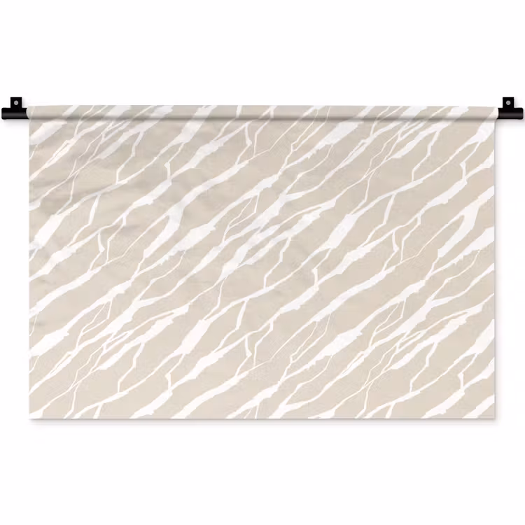 Wandkleed - Beige - Wit - Patroon - Structuur — 1