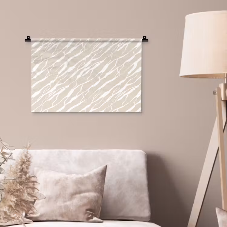 Wandkleed - Beige - Wit - Patroon - Structuur — 2