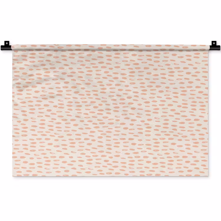 Wandkleed - Rondjes - Patroon - Roze — 1