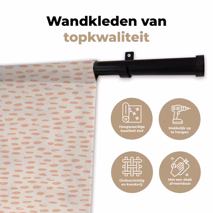 Wandkleed - Rondjes - Patroon - Roze — 3