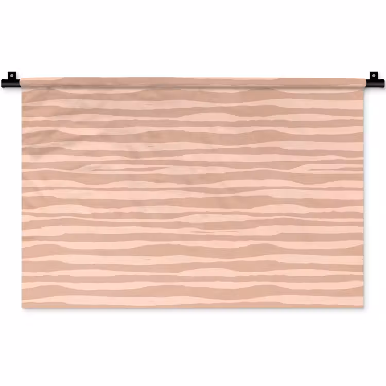 Wandkleed - Strepen - Roze - Patroon — 1