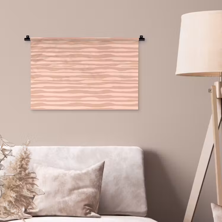 Wandkleed - Strepen - Roze - Patroon — 2