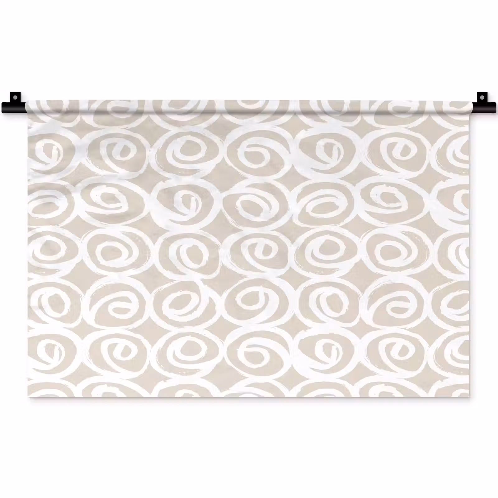 Wandkleed - Beige - Patroon - Spiraal — 1