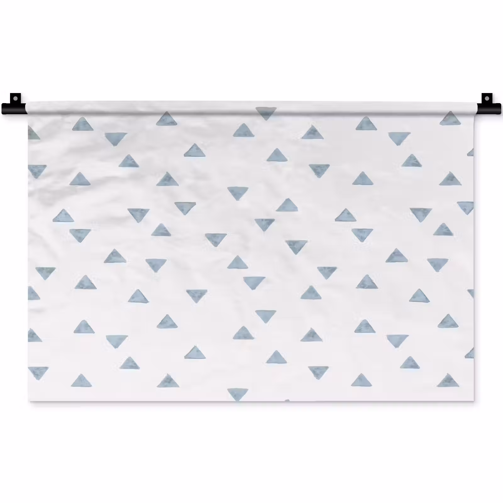 Wandkleed - Blauw - Driehoek - Patroon — 1