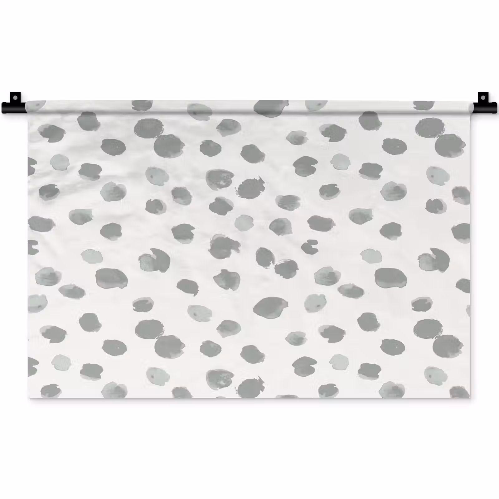 Wandkleed - Vlekken - Grijs - Patroon - Aquarel — 1