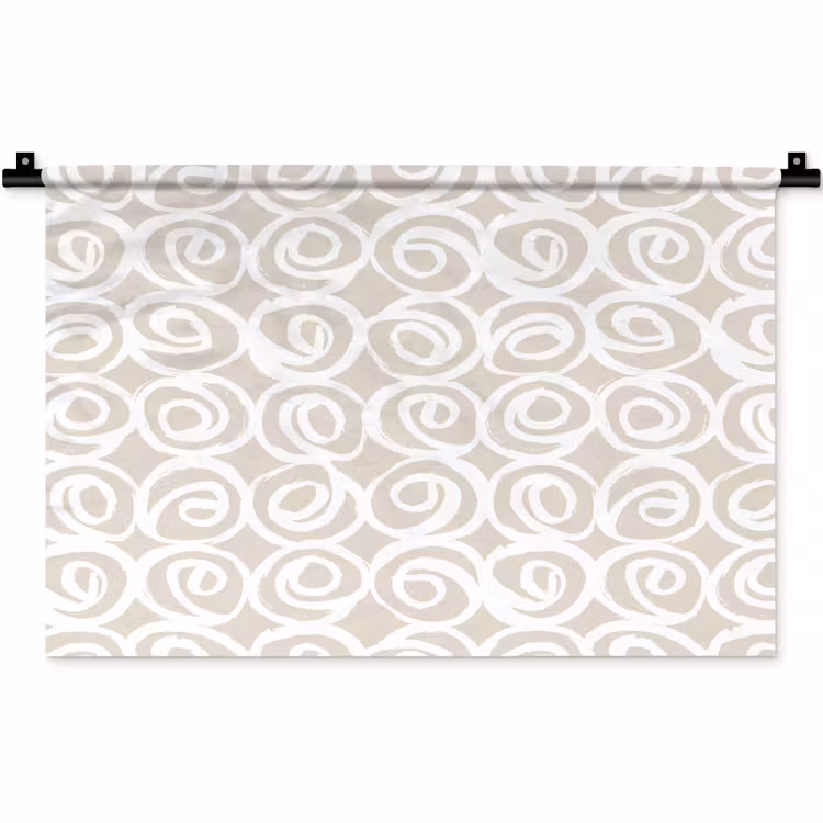 Wandkleed - Beige - Patroon - Spiraal — 1