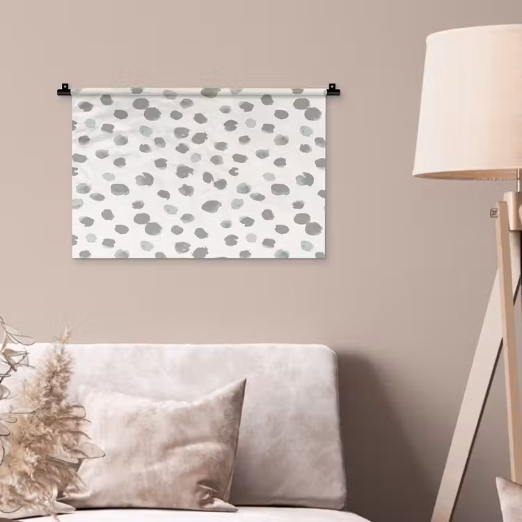Wandkleed - Vlekken - Grijs - Patroon - Aquarel — 2