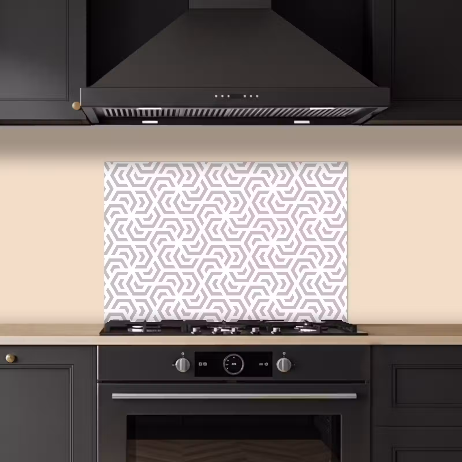 Spatscherm keuken - Grafisch - Patroon - Modern - Hexagon — 1