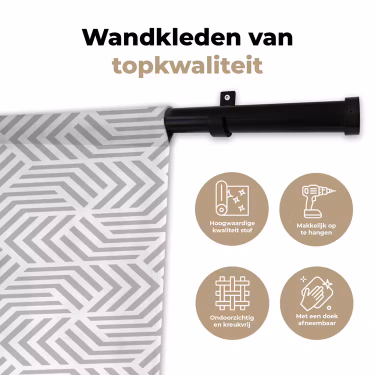 Wandkleed - Grafisch - Patroon - Modern - Onderbroken — 3