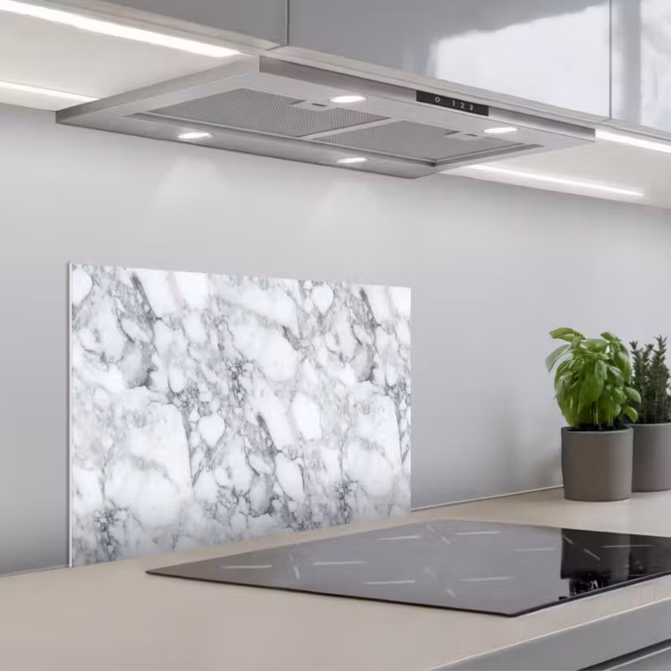 Spatscherm keuken - Mozaïek - Marmer - Wit - Onregelmatig — 5