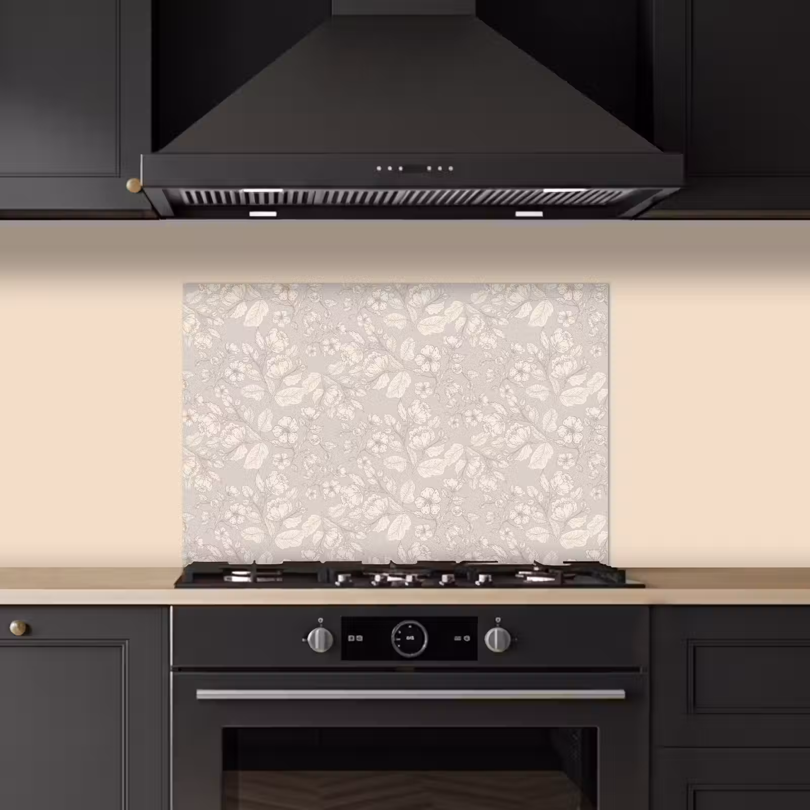 Spatscherm keuken - Pioenrozen - Bloesem - Bessen — 1