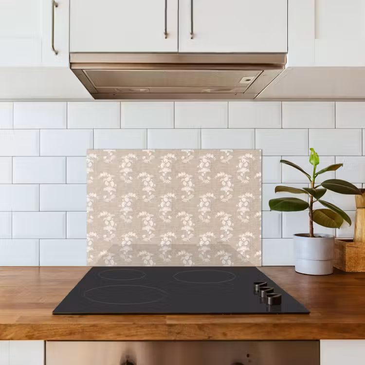 Spatscherm keuken - Motief - Beige - Linnen — 5