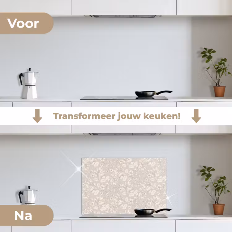 Spatscherm keuken - Pioenrozen - Bloesem - Bessen — 2