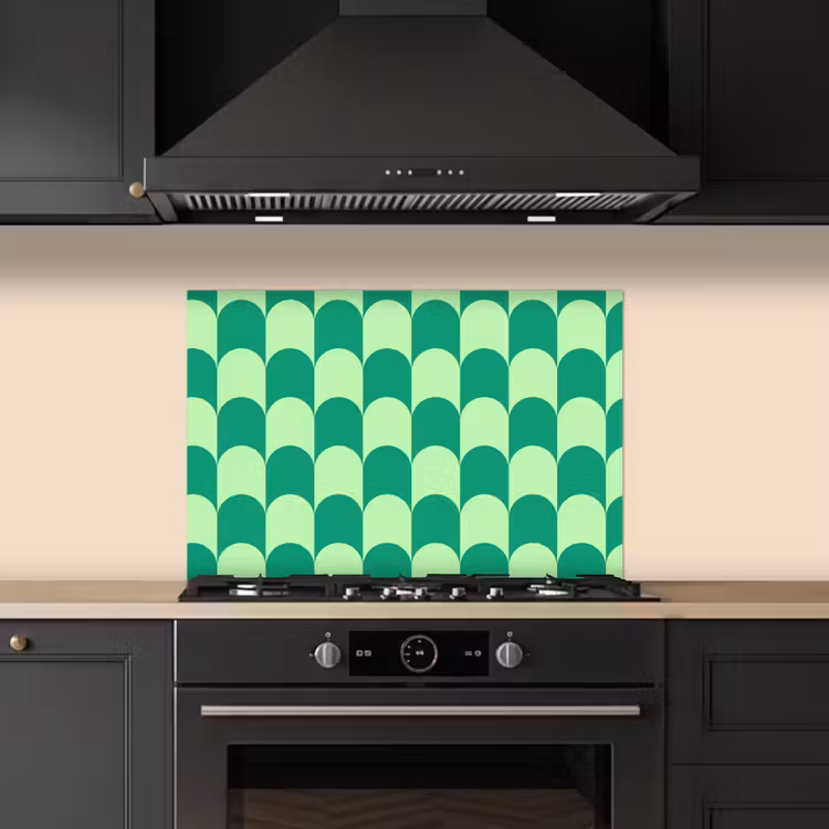 Spatscherm keuken - Bogen - Groen - Gestapeld — 2