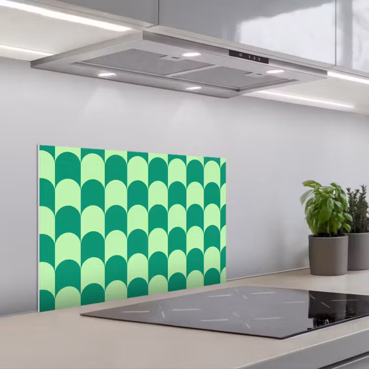 Spatscherm keuken - Bogen - Groen - Gestapeld — 5