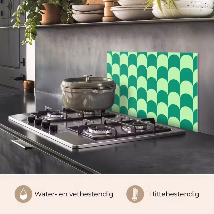 Spatscherm keuken - Bogen - Groen - Gestapeld — 7