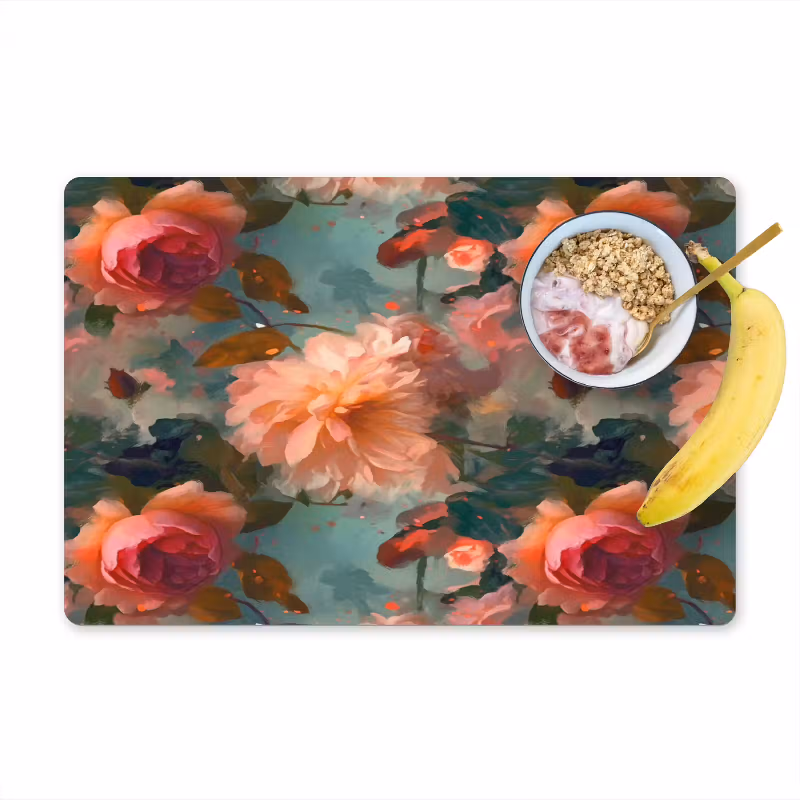 Placemat - 6 stuks - Roze - Patroon - Bloemen — 1