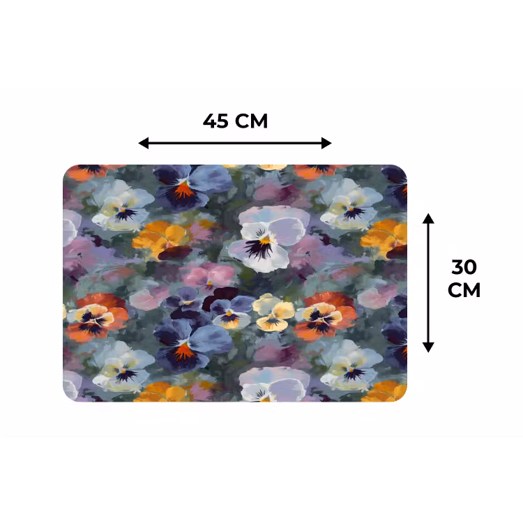 Placemat - 6 stuks - Pastel - Viooltjes - Groen - Patroon — 3