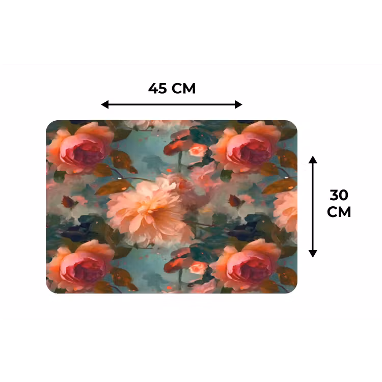Placemat - 6 stuks - Roze - Patroon - Bloemen — 3