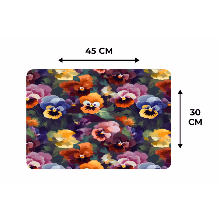 Placemat - 6 stuks - Viooltjes - Kleuren - Bloemblaadjes — 3