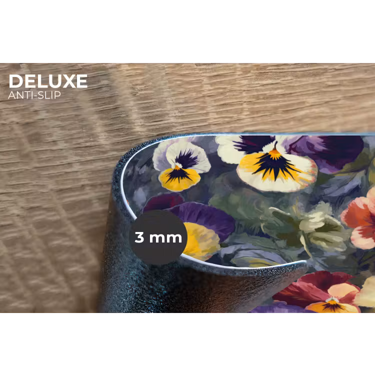 Placemat - 6 stuks - Viooltjes - Paars - Geel - Groen — 4