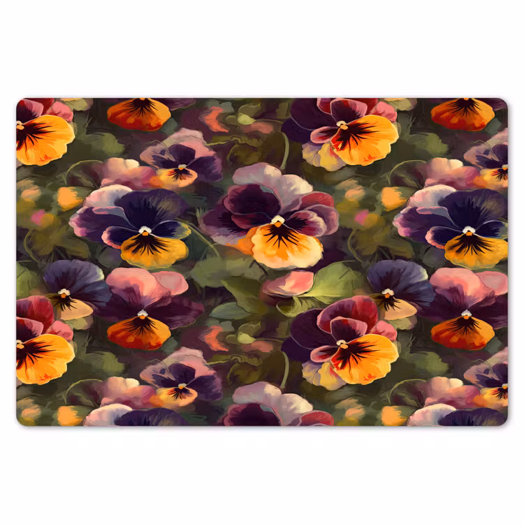 Placemat - 6 stuks - Warm - Patroon - Penseel - Viooltjes — 7