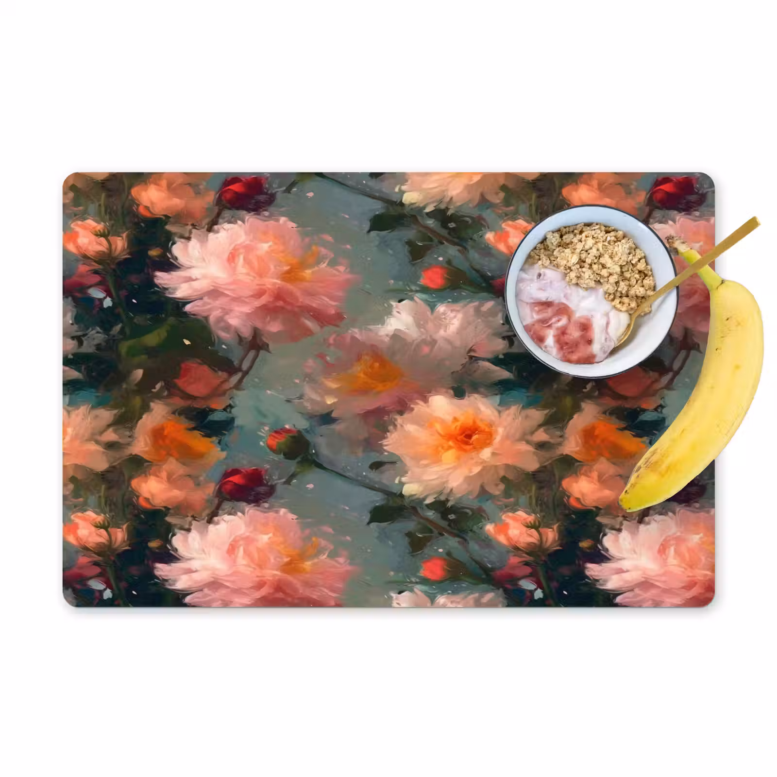 Placemat - 6 stuks - Dahlia - Bloemen - Patroon — 1