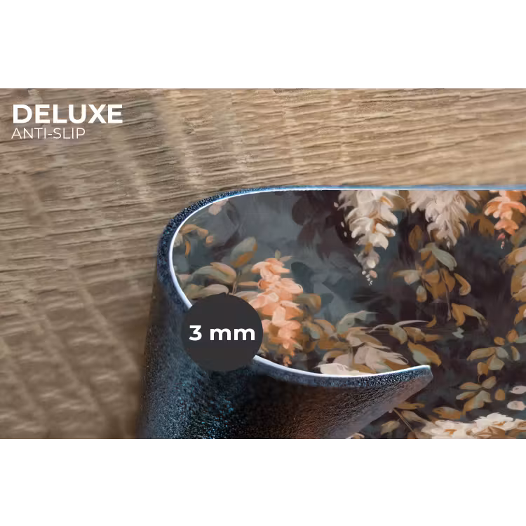 Placemat - 6 stuks - Bloemen - Bladeren - Donker - Patroon — 4