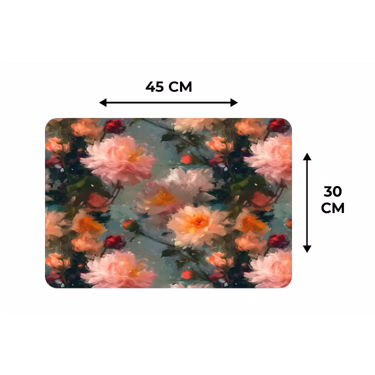 Placemat - 6 stuks - Dahlia - Bloemen - Patroon — 3
