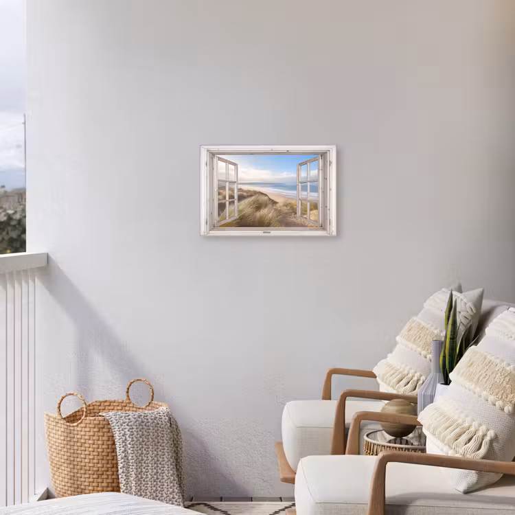 Buiten canvas - Uitzicht op Kustlijn met Duinen — 4