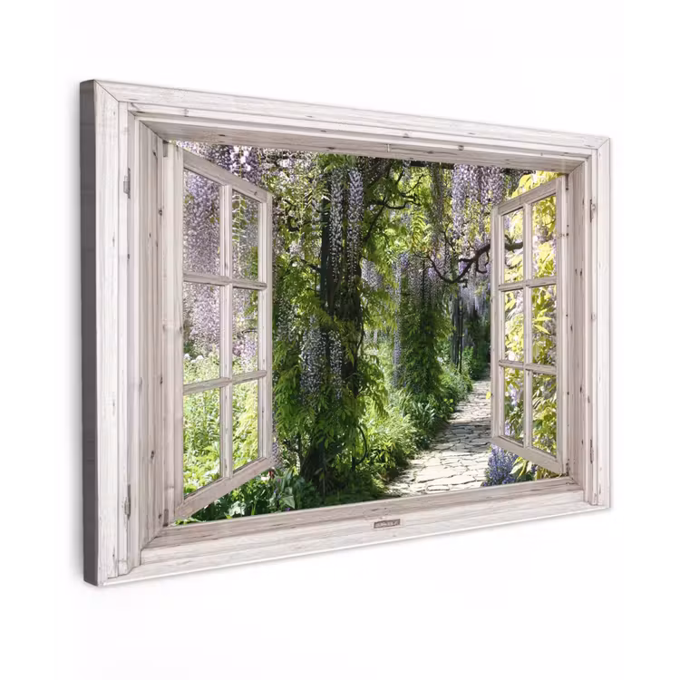 Buiten canvas - Uitzicht op Wisteria-Tuin — 1