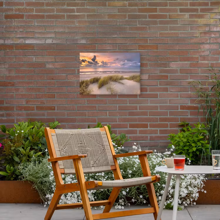 Buiten canvas - Kleurrijke Avond aan het Strand — 2