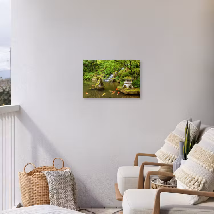 Buiten canvas - Rustige Japanse vijver — 4
