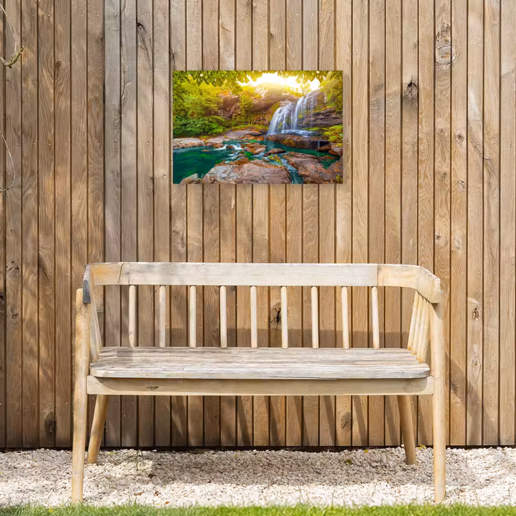Buiten canvas - Waterval in een weelderig bos — 3