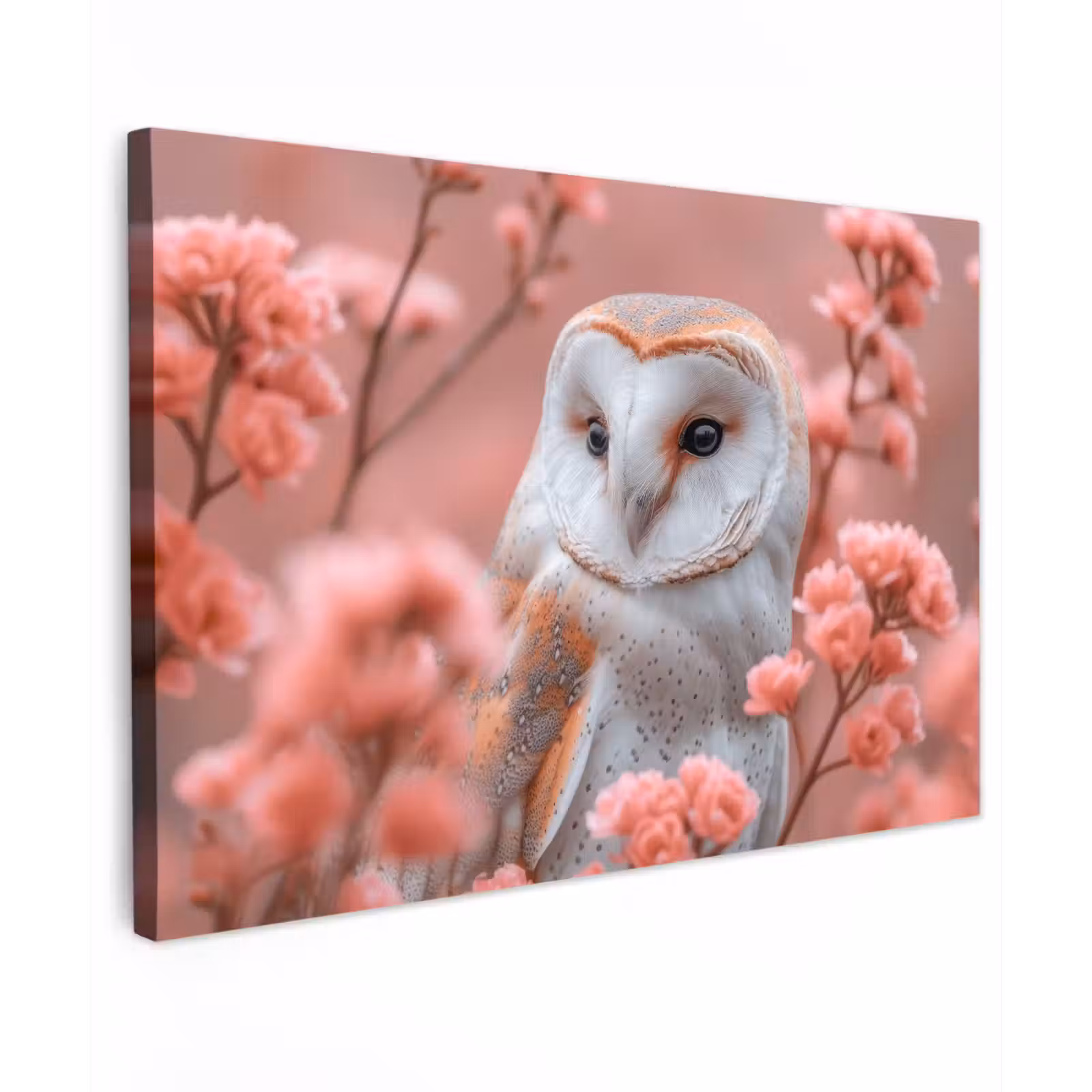 Buiten canvas - Kerkuil te Midden van Bloesems — 1