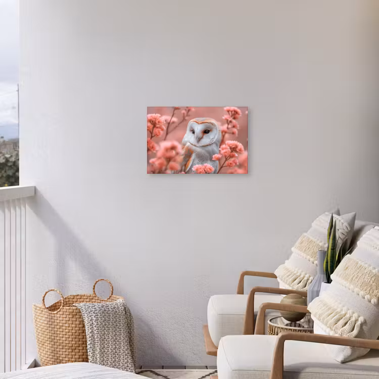 Buiten canvas - Kerkuil te Midden van Bloesems — 4