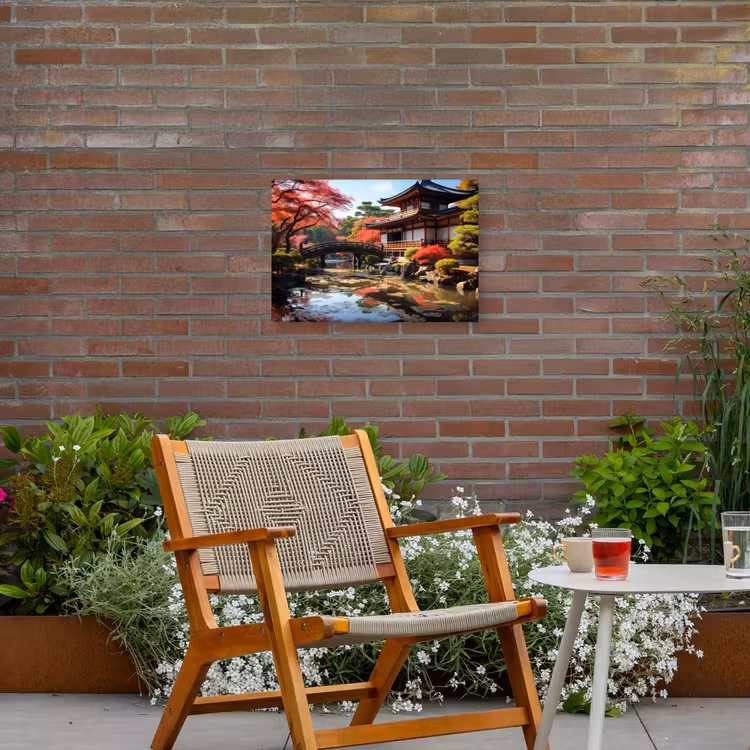 Buiten canvas - Japanse Tuin in de Herfst — 2