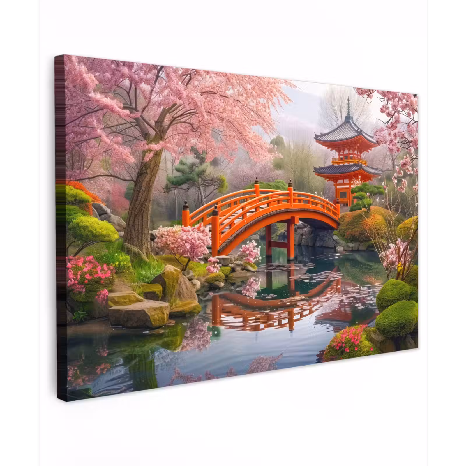 Buiten canvas - Lentebloei in Japanse Tuin — 1