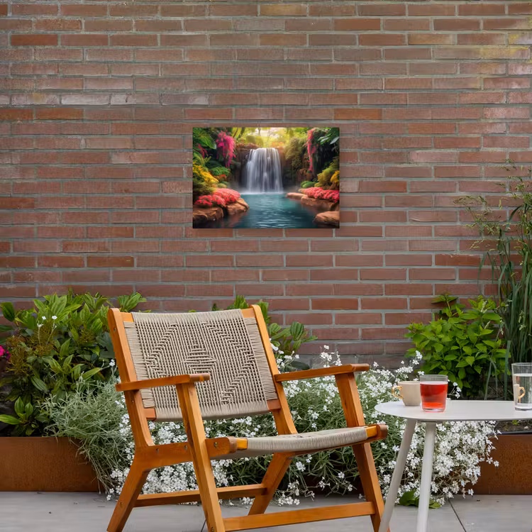 Buiten canvas - Betoverende Waterval in de Tropen — 2
