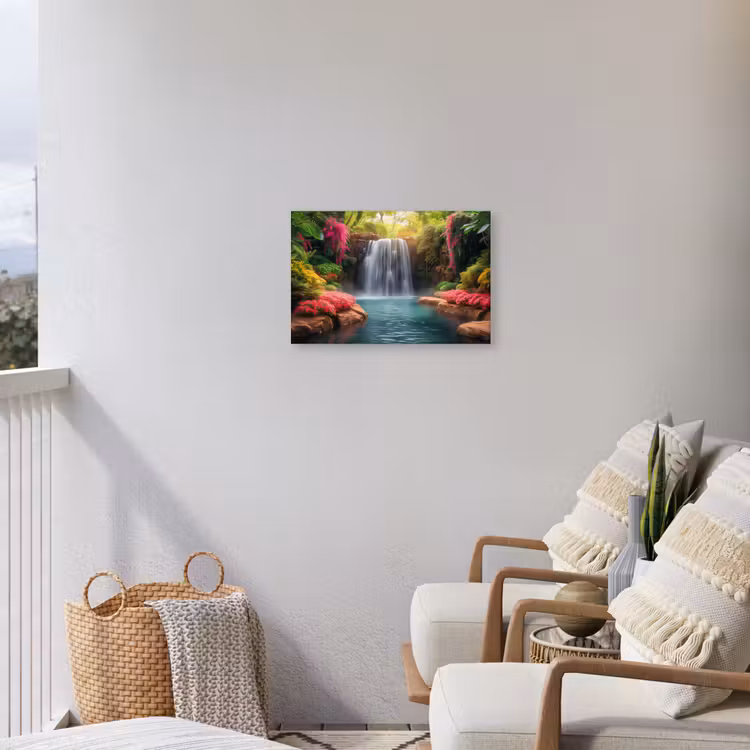 Buiten canvas - Betoverende Waterval in de Tropen — 4