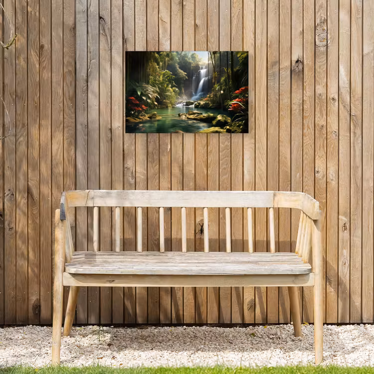 Buiten canvas - Verborgen Waterval in de Tropen — 3