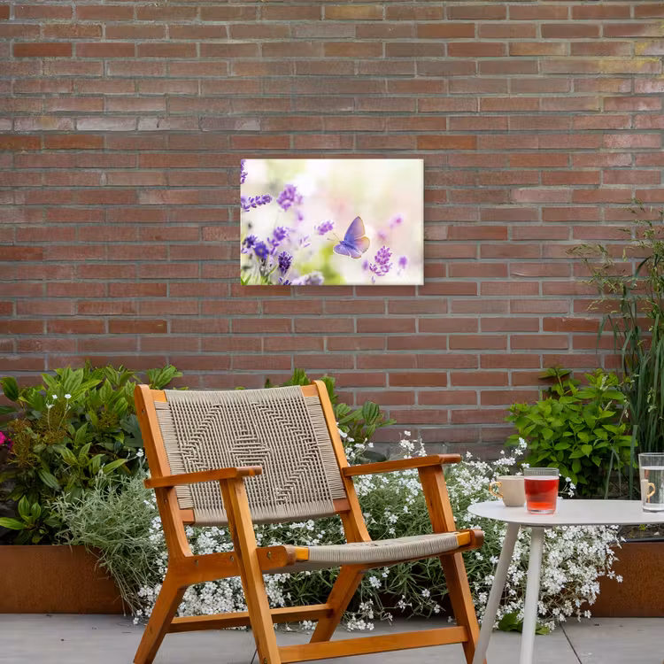 Buiten canvas - Lavendel - Vlinder - Bloemen — 2