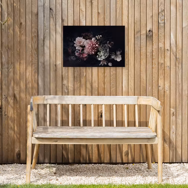 Buiten canvas - Bloemen - Vintage - Pastel - Roze - Wit — 3
