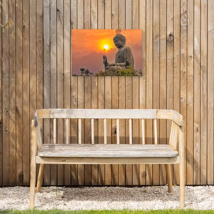 Buiten canvas - Grote Boeddha bij zonsondergang — 3