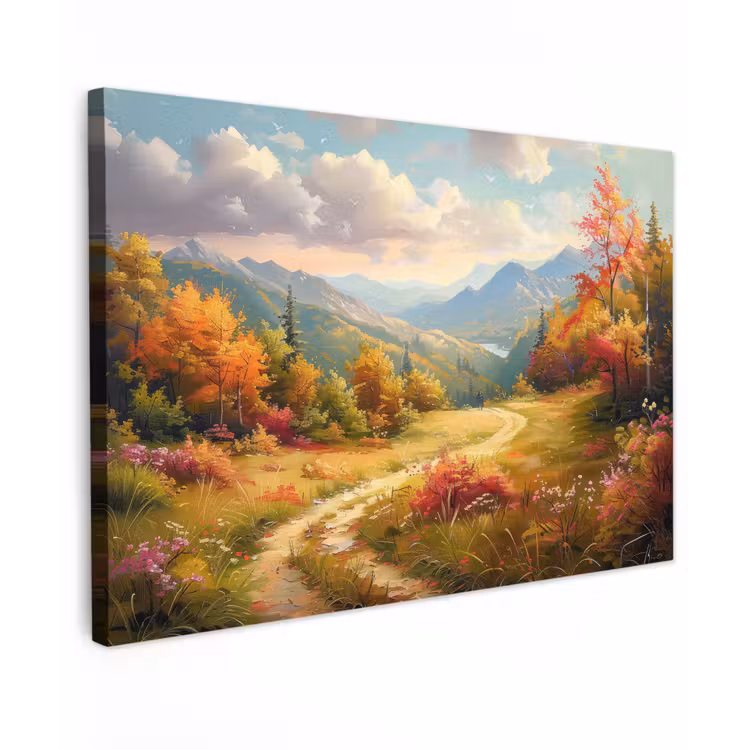 Buiten canvas - Landschap - Illustratie - Natuur — 1